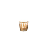 Windlicht Chloe Verre Transparent/Doré Petit - (16890)